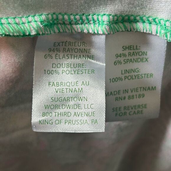 LILLY PULITZER ladies Moana Maxi Dress small green pink Spearmint Blossom hi low - Picture 7 of 12